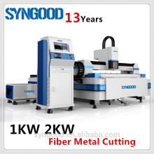 500W 1KW 2KW Laser Cutter Fiber Syngood 1.5X3.0m 0.5-16mm C.S. and Stainless Steel